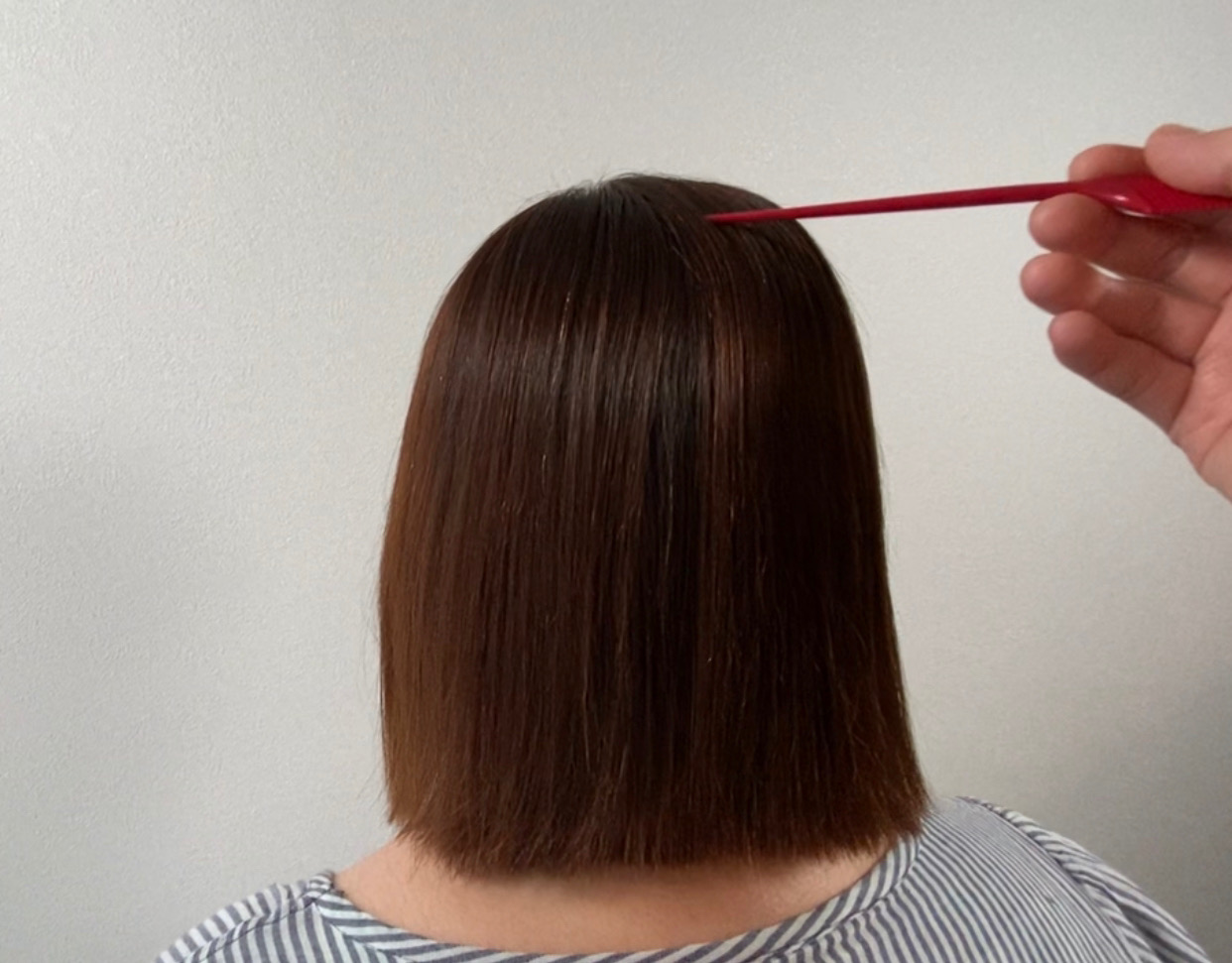 60代 女性 ボブ 髪質改善 縮毛矯正 大阪 堺市