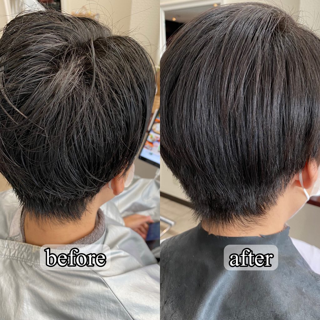 堺市　鳳　大阪　ショートヘア　縮毛矯正　髪質改善 美容室　アリオ鳳